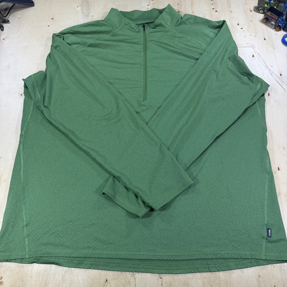 REI Co-op Mens XXL Green Quarter Zip Performance Hiking Pullover Stretch